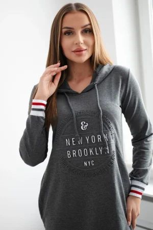 Brooklyn suknelė graphite melange