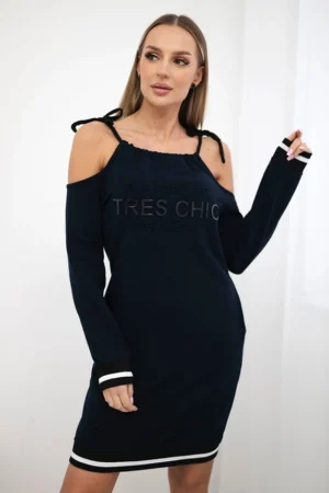 Tres Chic tamsiai suknelė