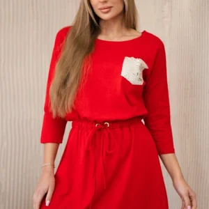 Suknelė su blizgučių kišene