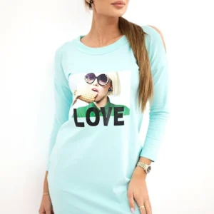 suknelė su meilės piešiniu