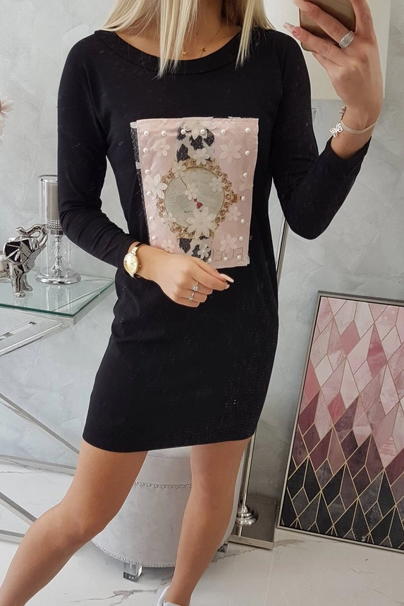 17068_6 3D grafinė suknelė su perlais - Image 6