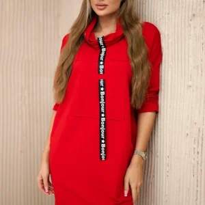 Suknelė su kaklaraiščiu