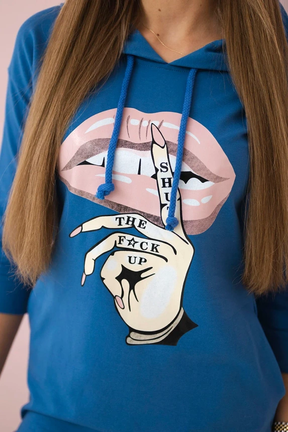 17417_3 Suknelė su ilgesne nugara ir spalvingu rugiagėlių raštu - Image 4