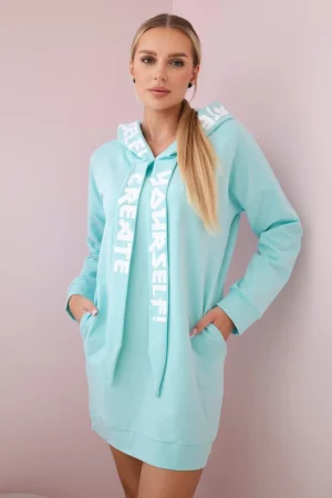 Oversize suknelė su gobtuvu