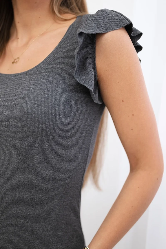 17616_4 suknelė su rauktomis rankovėmis - Image 4