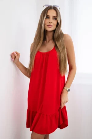 suknelė su plonu dirželiu
