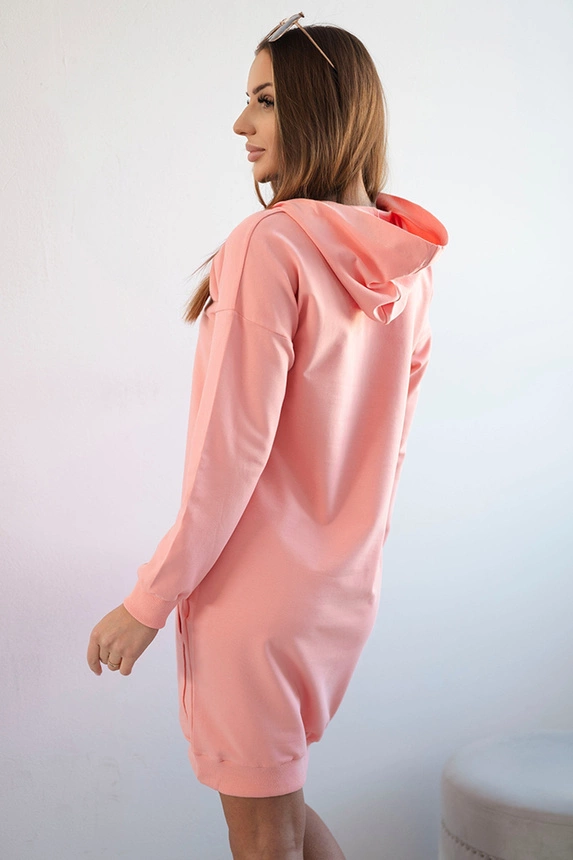 17905_2 Abrikosinė suknelė su gobtuvu - Image 4