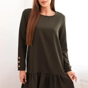 Suknelė su raukiniais