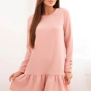 Suknelė su raukiniais tamsiai