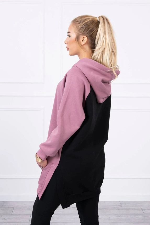 18927_10 Dvispalvė suknelė su gobtuvu tamsiai - Image 2