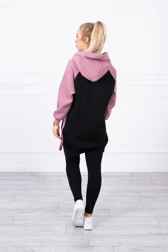 18927_2 Dvispalvė suknelė su gobtuvu tamsiai - Image 3