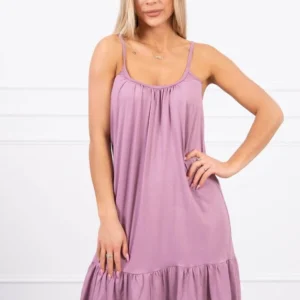 Plonų dirželių suknelė tamsiai