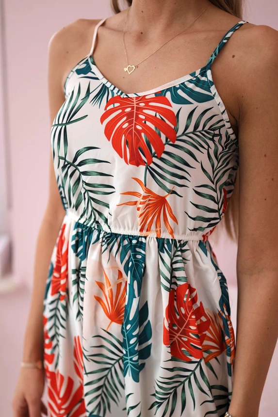 20095_4 Suknelė su lapų motyvais ecru - Image 4