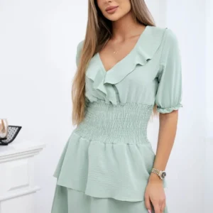 Tamsiai liemens suknelė