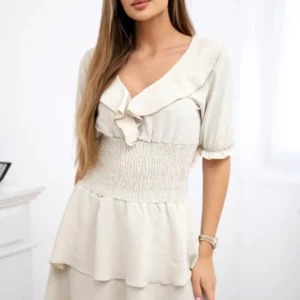 Smėlio liemens suknelė