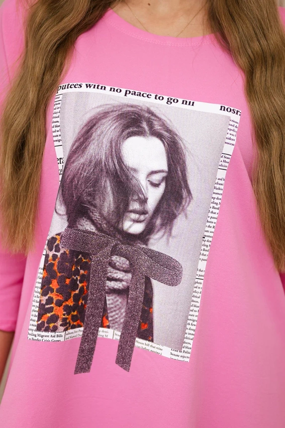 20251_3 Suknelė su raštu ir platėjančia apačia - Image 3