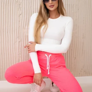 Medvilninės kelnės neoninės