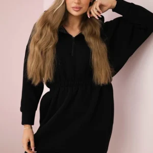 Apšiltinta suknelė su gobtuvu