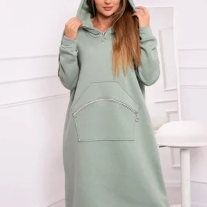 Pašildyta suknelė su gobtuvu tamsiai