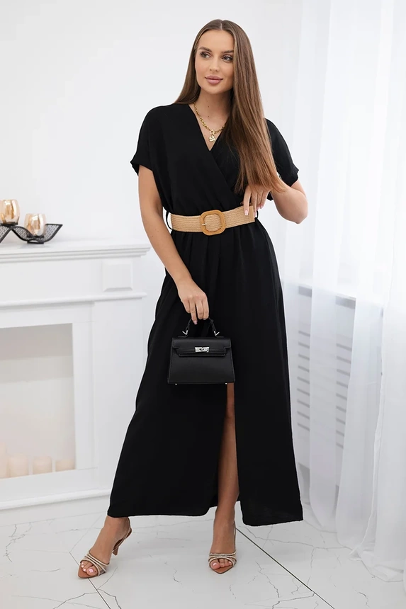 24055_1 Ilga suknelė su dekoratyviniu diržu - Image 2