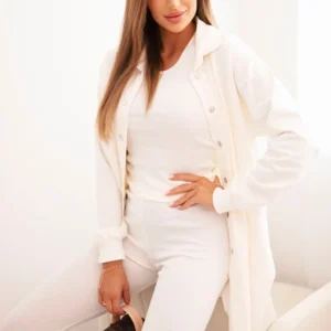 Trijų dalių palaidinukės, marškinėlių ir tamprės ecru