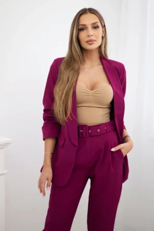 Elegantiškas švarkų ir kelnių slyva