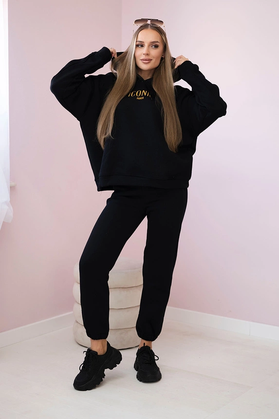 25934_1 Izoliuotas medvilnės , džemperis su siuvinėtomis + kelnės - Image 2