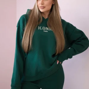 Izoliuotas medvilnės , džemperis su siuvinėtomis + kelnės