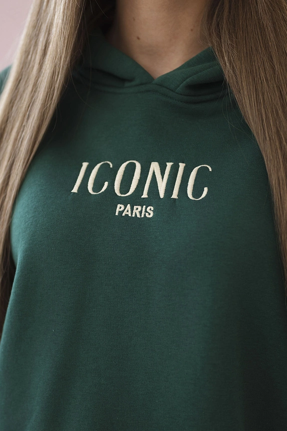 25935_4 Izoliuotas medvilnės , džemperis su siuvinėtomis + kelnės - Image 4