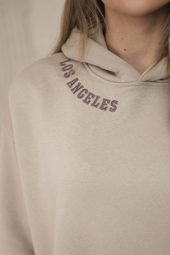 25948_4 Izoliuotas su siuvinėjimais Los Andželas šviesiai smėlio - Image 4