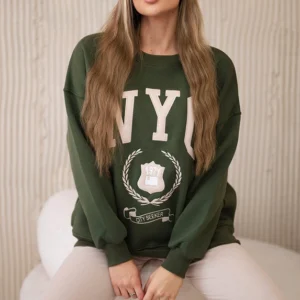 Medvilninis šiltintas džemperis + antblauzdžiai šviesiai