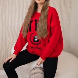 Medvilninis šiltintas džemperis + antblauzdžiai šviesiai