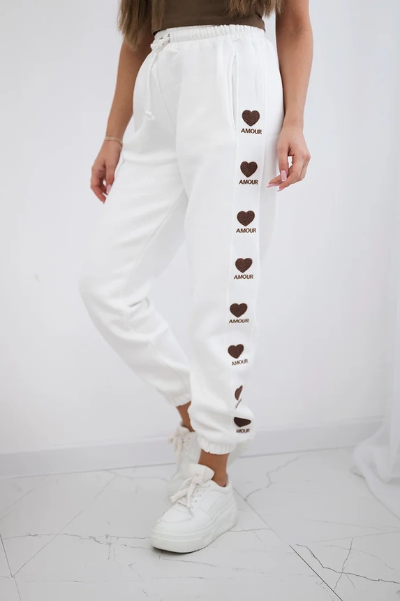 26620_2 Amour medvilninės kelnės ecru