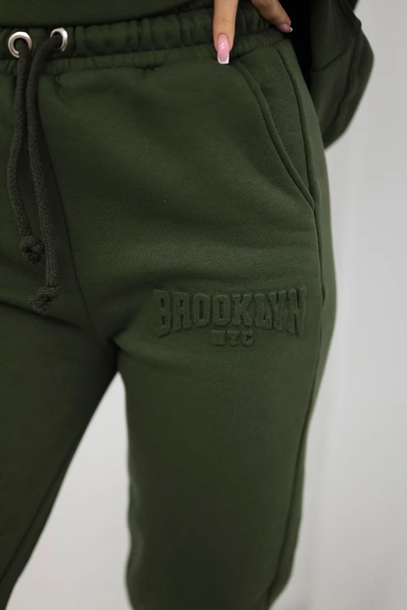 26632_2 Izoliuotas medvilnės , džemperis + kelnės Brooklyn khaki - Image 3