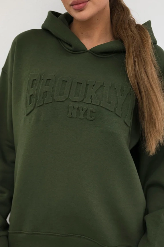 26632_5 Izoliuotas medvilnės , džemperis + kelnės Brooklyn khaki - Image 5