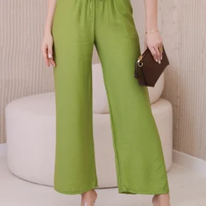 Viskozės kelnės plačioms kojoms alyva