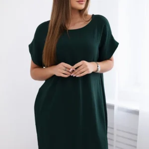 Suknelė su kišenėmis tamsiai