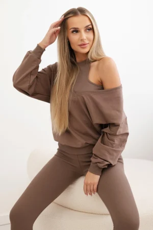 3 dalių palaidinė + viršutinė dalis + tamprės smėlio mocca