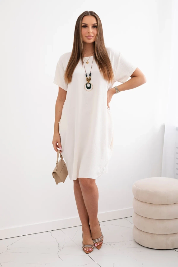 28767_1 Suknelė su kišenėmis ir pakabuku šviesiai smėlio - Image 2