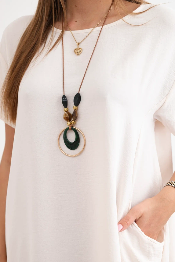 28767_2 Suknelė su kišenėmis ir pakabuku šviesiai smėlio - Image 3