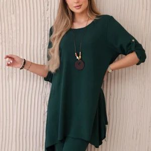 Palaidinės + kelnės su pakabuku tamsiai