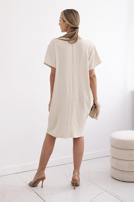 29293_2 Suknelė su kišenėmis ir pakabuku tamsiai smėlio - Image 3