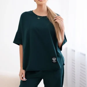 Medvilninis palaidinė + kelnės tamsiai