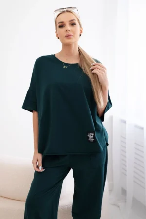 Medvilninis palaidinė + kelnės tamsiai