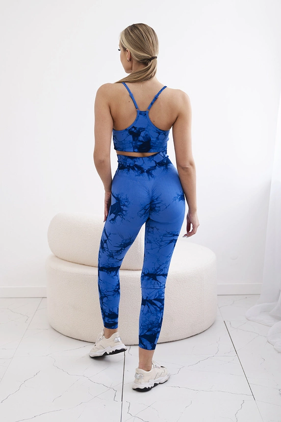 29312_2 Fitneso viršuje su reguliuojamais dirželiais + stumiami antblauzdžiai rugiagėlių - Image 3