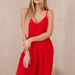 Muslino suknelė su dirželiais