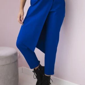 Punto Milano žieminės kelnės su dekoratyviniu užtrauktuku rugiagėlių