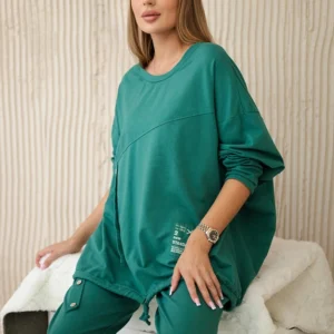 Oversize medvilnės džemperio + kelnės