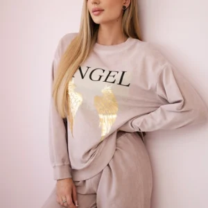 Medvilnės Angel džemperio + kelnės miltelių