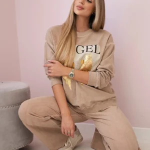 Medvilnės Angel džemperio + kelnės kupranugaris